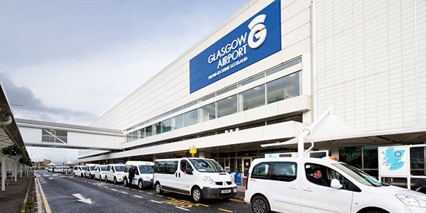 Exterior shot of Glasgow Airport 