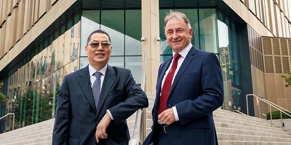 Dr Charles Huang and Professor Sir Jim McDonald